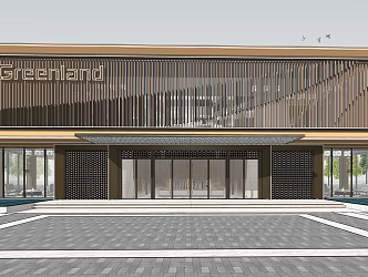 Style Square Grille Sales Office 3d model