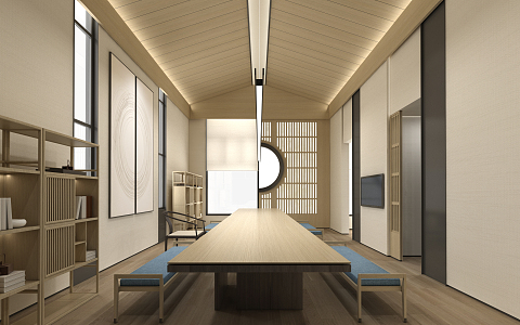 New Chinese Reception Area Meeting Room 3d model