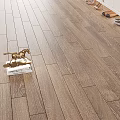 Natural Wood Flooring In Modern Living Room With Light Brown Grain And Golden Decor