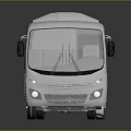 Modern bus minibus minivan driverless bus 3d model