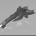 Futuristic Silver Metallic Spacecraft With Aerodynamic Winged Structure For Advanced Space Exploration 3d model