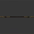 Artisanal Intricate Hand Carved Wooden Wand With Detailed Sculpted Patterns