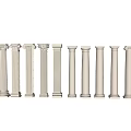 Roman Columns In Various Classical Architectural Styles With Ornate Capitals And Base Details