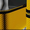 Yellow Hard Shell Suitcase Open And Closed Design With Handle For Travel Storage