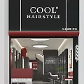 Modern Hair Salon Interior With Mirrors Comfortable Chairs Marble Floor And Lighting