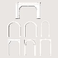 European-style window cover window pass 3d model