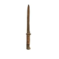Wooden Handle Hardware Chisel Tool Displayed On Dark Background Surface 3d model