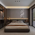 Modern Walk in Closet Interior With Glass Door Cabinets And White Hanging Clothes