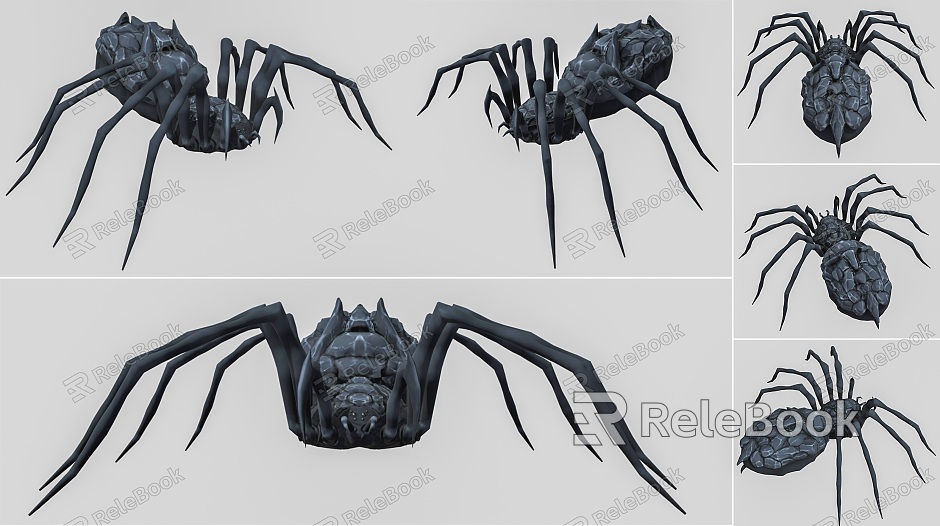 Modern Giant Spider Poisonous Spider Reptile Spider Octagonal Monster Insect Spider model