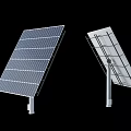 Various Solar Panels For Daily Electrical Use Featuring Different Mounting Designs And Brackets 3d model