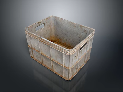 Durable Plastic Storage Bin with Handles for Household Organizing and Utility Use 3d model