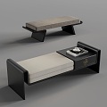 New Chinese Style Sofa Stool 3d model