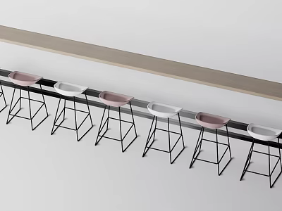 Modern Bar Chair Combination Bar Stool 3d model