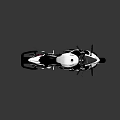 Sleek White Sports Motorcycle With Red And Black Stripes And Stylish Windshield Design
