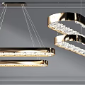 Modern Elegant Chandeliers With Crystal Decor And Circular Metal Frames In Different Sizes
