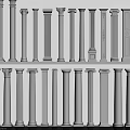 Classical Roman Columns Collection With Various Architectural Styles And Decorative Details 3d model