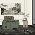 Modern single sofa 3d model