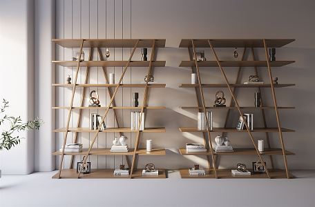 Modern Bookshelf 3d model