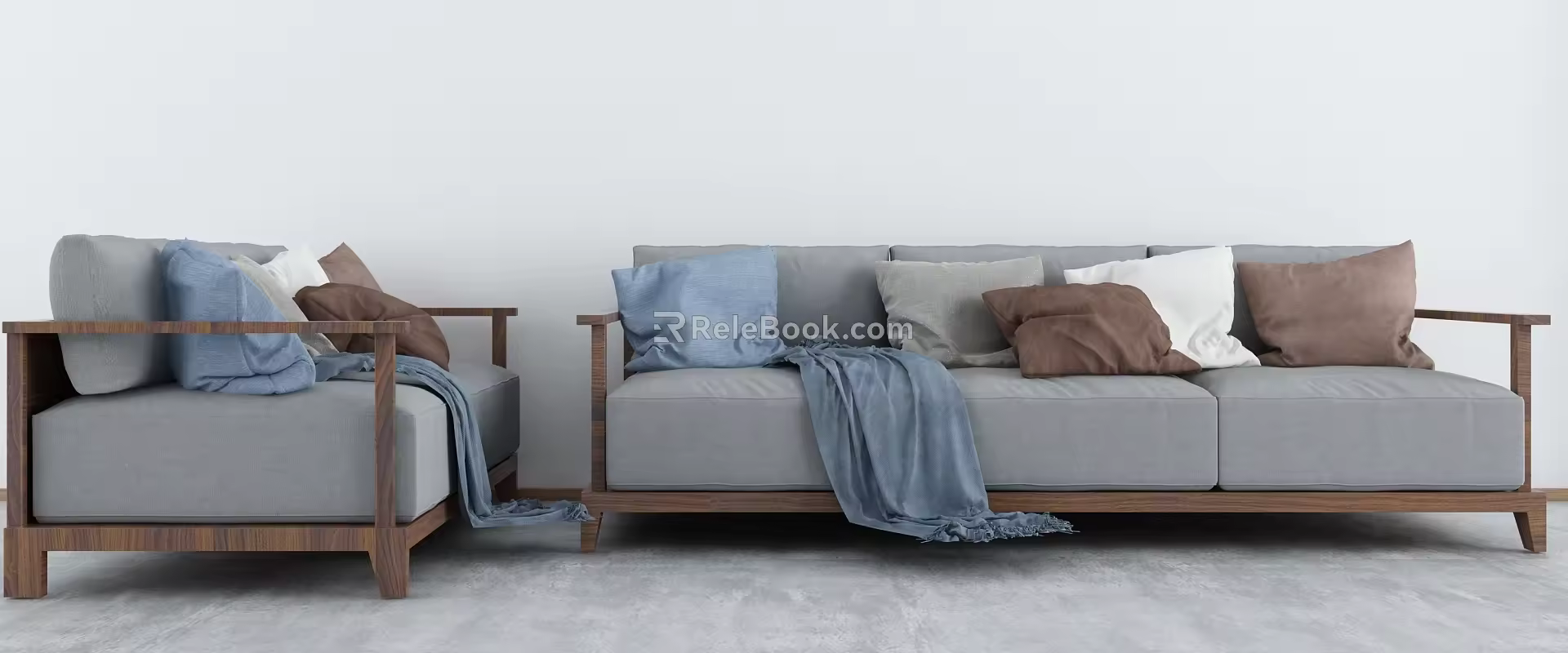 Modern Combination Sofa Multiplayer Sofa 3d model
