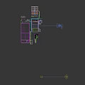 Industrial Factory Building Structural Layout With Pipes Equipment And Storage Tanks