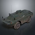 Armored Military Vehicle With Camouflage Coating Large Off Road Wheels And Tactical Antenna