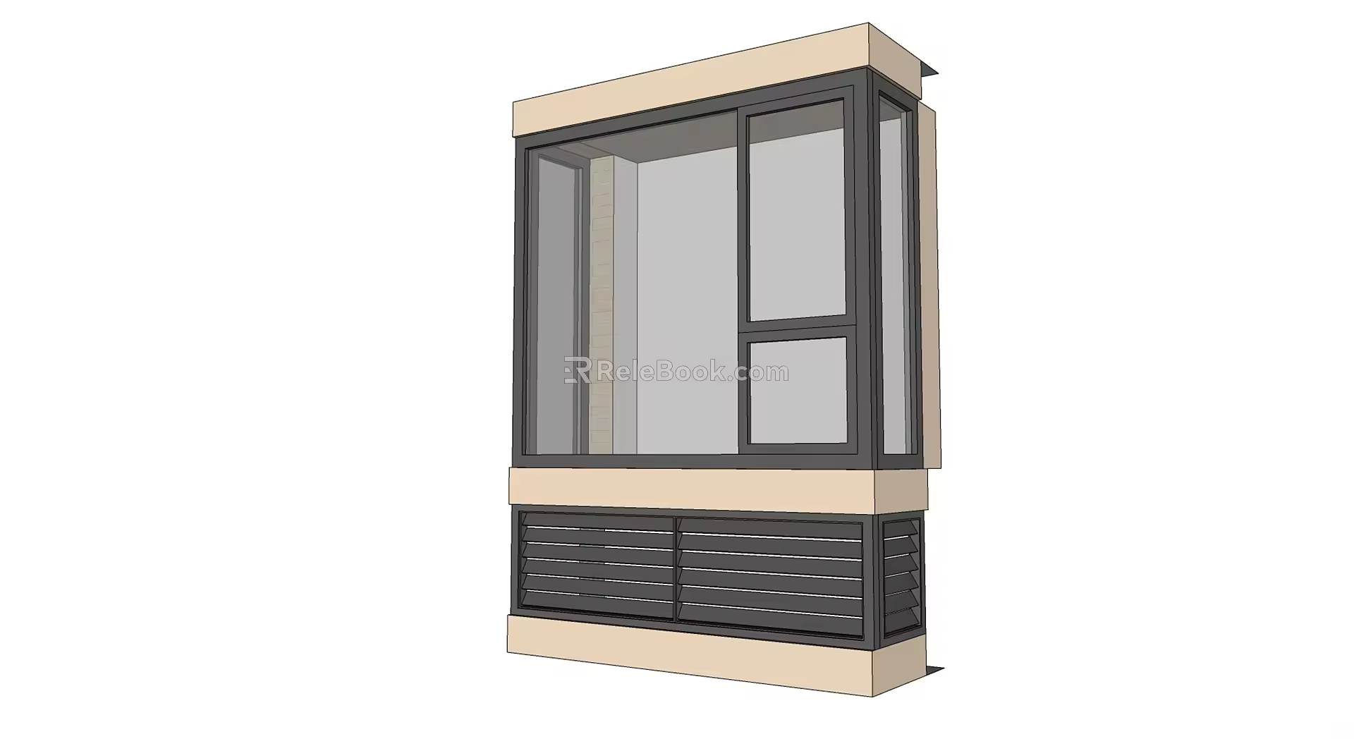 Modern Bay Window Building Components Air Conditioning Bay Window 3d model
