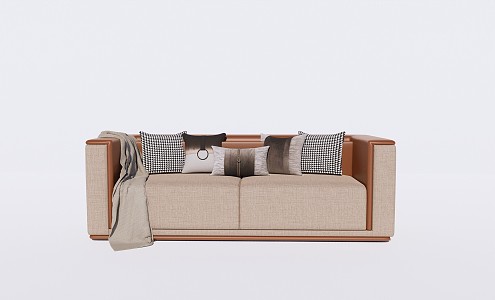 Modern double sofa 3d model