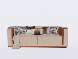 Modern double sofa 3d model