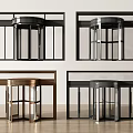 Modern Revolving Doors With Different Design Styles Metal Frames Glass Panels And Color Finishes