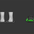 Swimming Flippers Featuring White And Green Black Colorful Designs For Water Sports