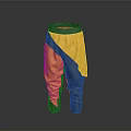 Yellow And Gray Casual Pants With Logo Waistband Comfortable Design