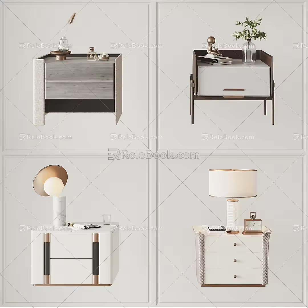 Modern bedside table 3d model