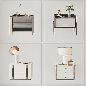 Modern bedside table 3d model