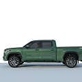 Green Toyota Pickup Truck Exterior Design With Front Grille And Alloy Wheels