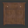 Wooden Bedside Table With Single Drawer And Double Cabinet Doors Design
