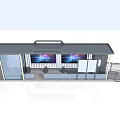 Modern Station Platform Design With Digital Screens And Glass Facade Railings