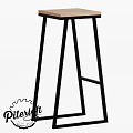 Modern Single Chair with Minimalist Black Metal Frame and Sleek Design Structure
