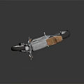 Custom Vintage Motorcycle With Silver Metallic Body Brown Leather Seat And Chrome Wheels