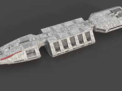 Highly Detailed 3D Sci Fi Spaceship Model With Futuristic Exterior Design 3d model