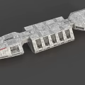 Highly Detailed 3D Sci Fi Spaceship Model With Futuristic Exterior Design