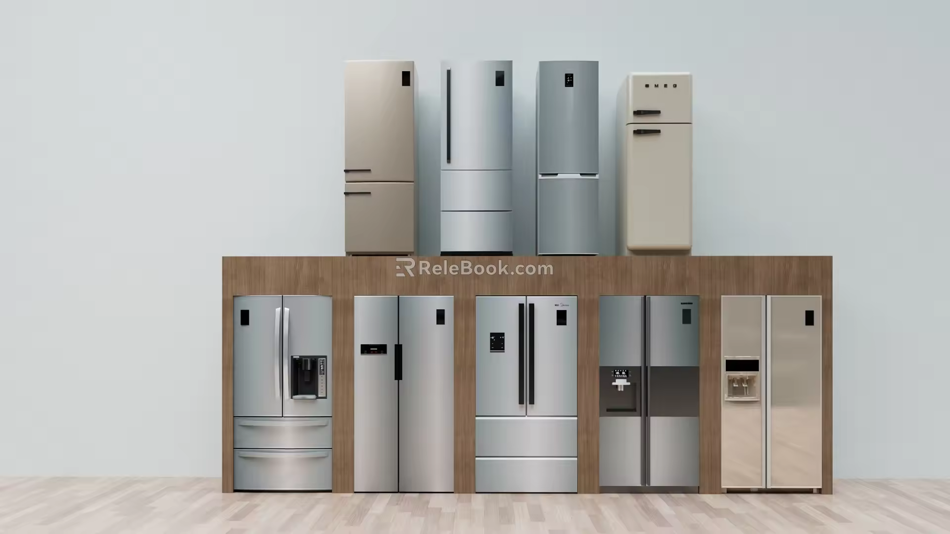 Modern refrigerator 3d model