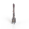Metal Tower Like Industrial Equipment With Multi Layered Structure And Base Stand