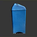 Blue Trash Bin With Lid And Modern Design For Waste Management