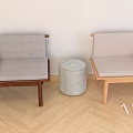 Modern Two Seater Sofa With Wooden Frame Fabric Upholstery And 1500mm Length