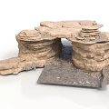 Natural Layered Rock Structure With Stacked Stone Layers And Textured Surface