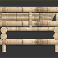 Handcrafted Bamboo Sofa With Natural Woven Design And Solid Log Leg Structure