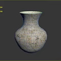 Elegant Cracked Texture Marble Like Decorative Vase With Classic Shape For Home Interior