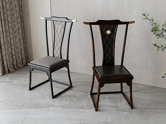 New Chinese Dining Chair 3d model