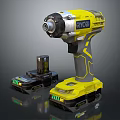 RYOBI Yellow Cordless Industrial Drill Equipment with Rechargeable Battery and Charger Accessories