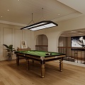 Billiards Room Simple European Billiards Room Billiards 3d model